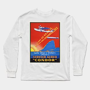 Brazil Vintage Travel Poster 1932 Long Sleeve T-Shirt